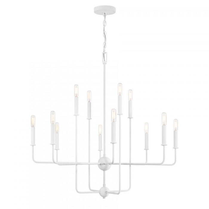 Avondale Collection 12-Light Chandelier in Bisque White Savoy House 1-4046-12-83 Elegant in its simplicity, the Savoy House Avondale 12-light chandelier brings streamlined style to any space. Finished in Bisque White. Avondale is 33.75