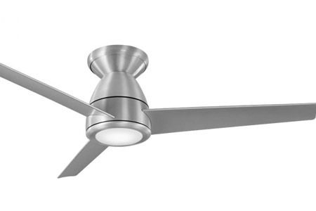 Tip Top Collection 52” 3-Blade Ceiling Fan in Brushed Aluminum with Smart Home Integration