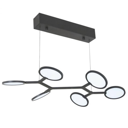 Bandalore Collection LED Pendant in Coal Black with Adjustable LED Disc Modules Kovacs P1951-66A-L