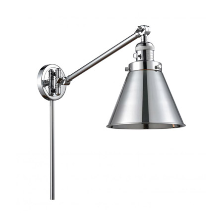 Appalachian Collection 1-Light Swingarm Wall Lamp in Polished Chrome Innovations Lighting 237-PC-M13-PC